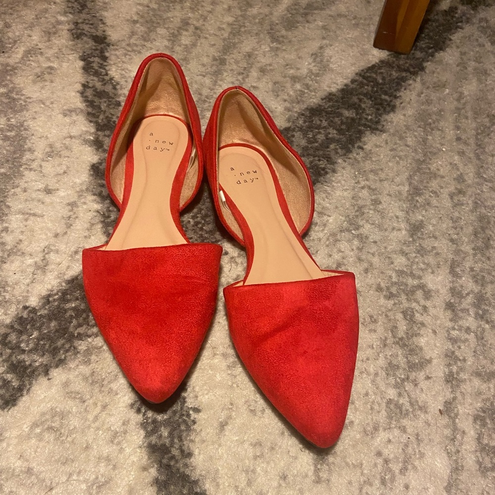 A New Day Red Ballet Flat. Size 8. Worn once.